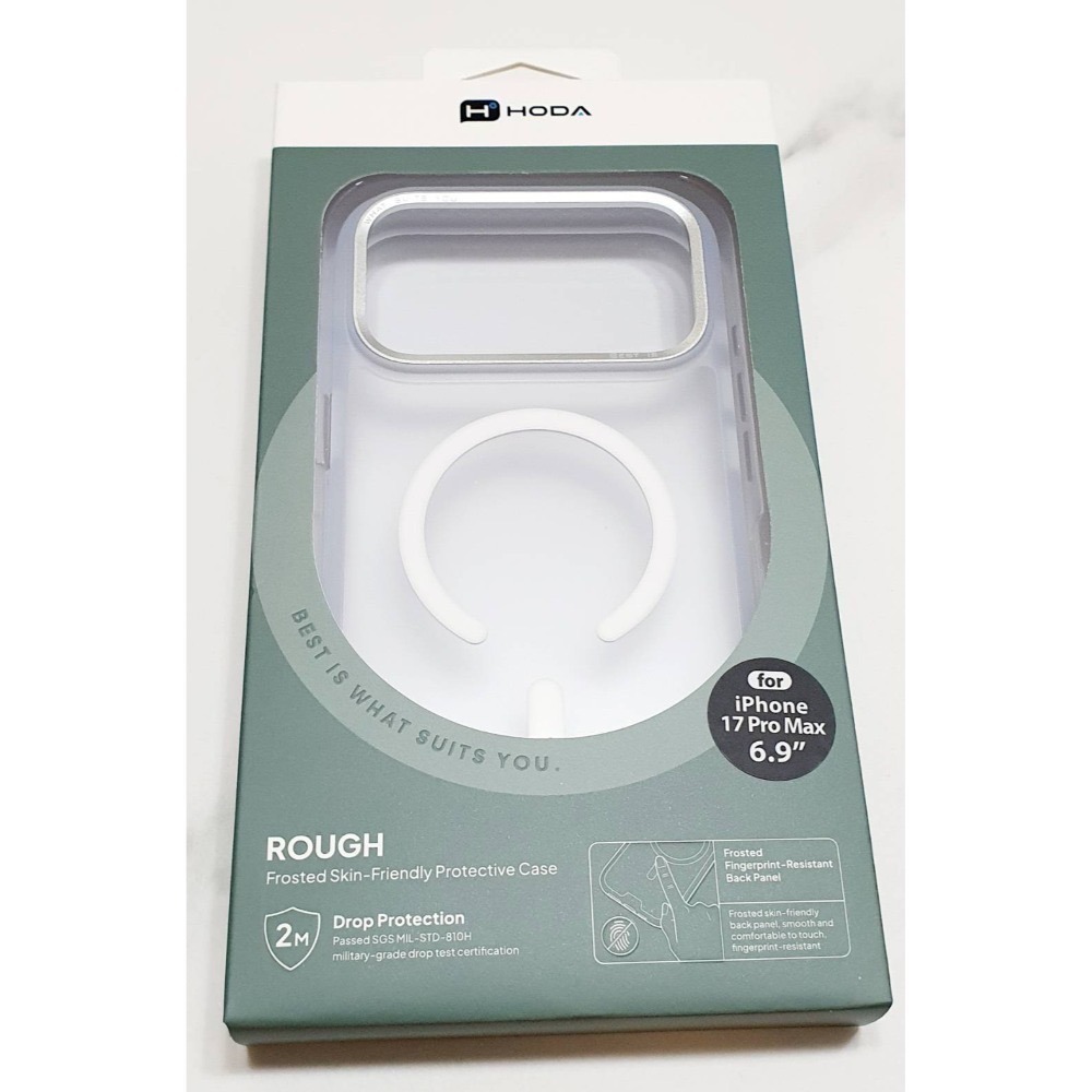 HODA MagSafe 柔石軍規防摔保護殼 iphone 17 PRO 6.3星光白與黑-規格圖11