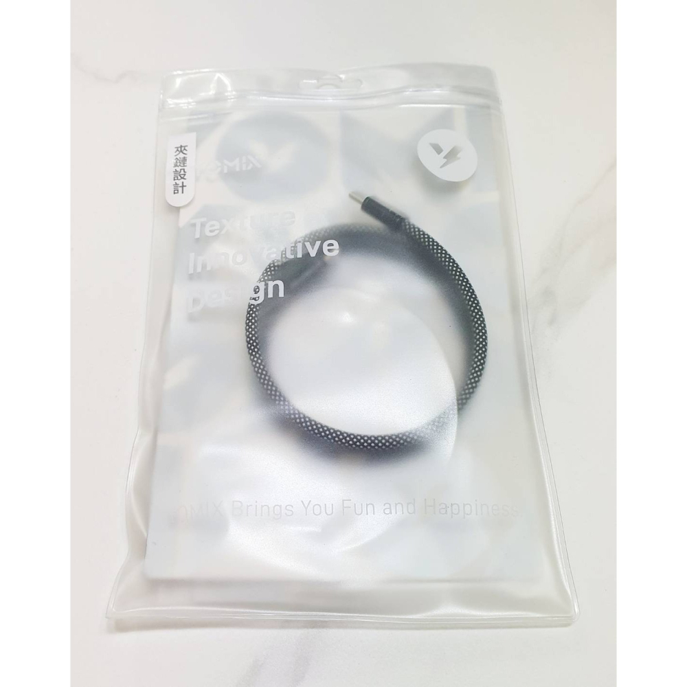 YOMIX 優迷 磁吸編織收納充電線 快充線 傳輸線 黑色 PD100W Type-C to Type-C 100CM-細節圖9