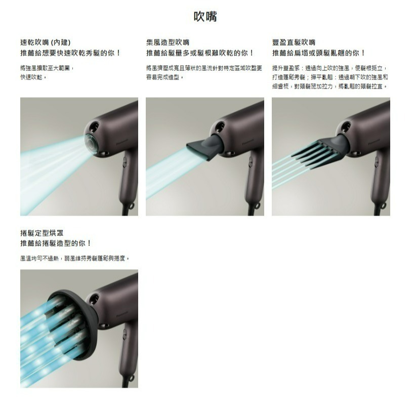限時促銷!!台灣公司貨 Panasonic 國際牌 EH-NC80 奈米水離子吹風機 附吹嘴-細節圖6