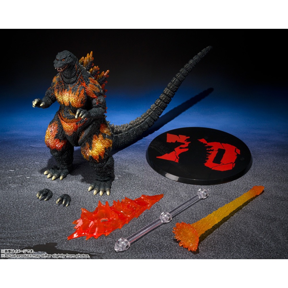 新豐強森 BANDAI 代理版 S.H.MonsterArts 哥吉拉 1995 紅蓮哥吉拉 70周年特別記念Ver.-細節圖3