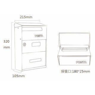 固得家俬 含稅 高品質 密碼鎖 信箱  灰黑 歐式 簡約 復古 別墅 郵箱 意見箱-細節圖5