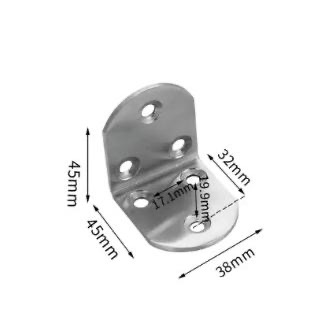 固德家俬 工廠 含發票 不鏽鋼角鐵 38寬 厚2mm L片 家具 補強 不鏽鋼 角鐵 L型 固定片 木工 L鐵 木板-細節圖2