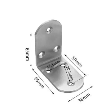 固德家俬 工廠 含發票 不鏽鋼角鐵 38寬 厚2mm L片 家具 補強 不鏽鋼 角鐵 L型 固定片 木工 L鐵 木板-細節圖3
