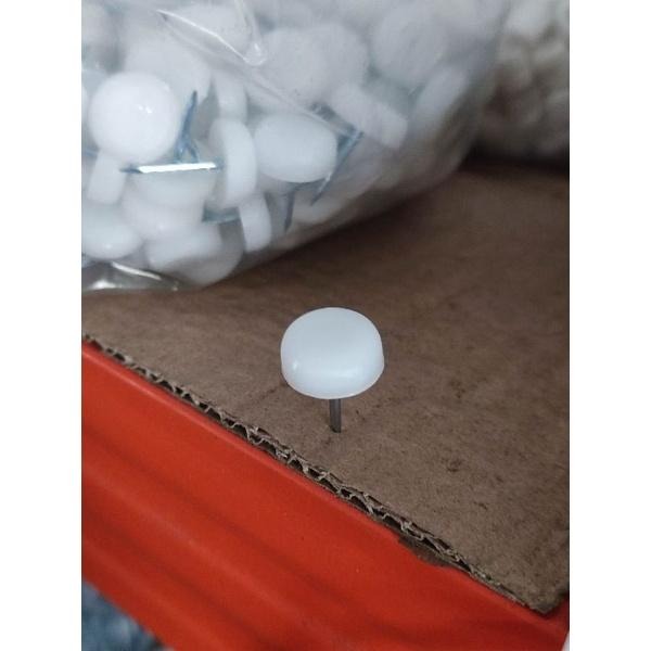 特價 含稅 台製 平底椅釘 白椅釘 傢俱椅釘 塑膠椅釘 椅丁 半圓型釘 腳釘 防滑釘 桌釘 腳墊 釘子-細節圖3