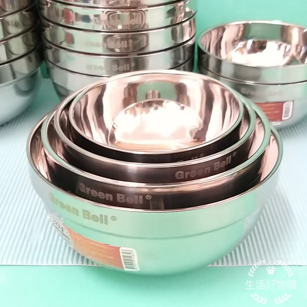 生活好物購 GREEN BELL 綠貝 304不鏽鋼 晶緻雙層隔熱碗 雙層碗 不鏽鋼碗 隔熱碗 防燙碗 泡麵碗-細節圖7