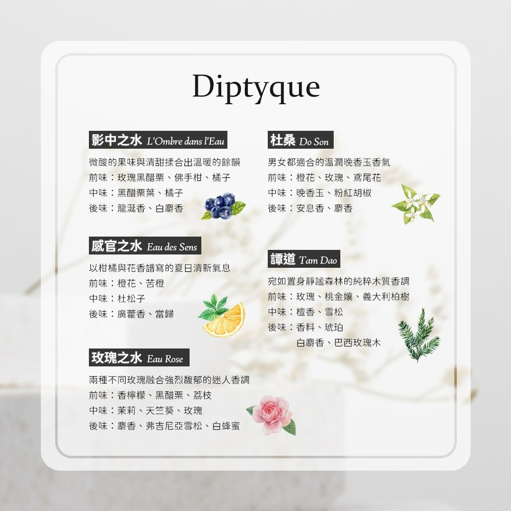 diptyque 經典淡香水 50ml 多款可選-細節圖3