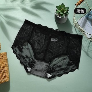 中腰內褲 女生內褲 蕾絲內褲  包覆 透氣 提臀 性感 舒適  抑菌棉 襠三角褲 提臀內褲 收腹 彈性 舒適 無痕內褲-細節圖4