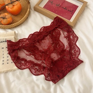 法式性感 蕾絲內褲女士純棉襠  透明甜美 純欲 火辣 性感內褲-細節圖3