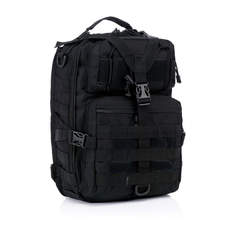 【新奇寶貝屋】Molle戰術單肩斜背包 側背包 斜挎包 多功能戶外戰術包(黑、卡其色、CP、ACU、蟒紋黑、夜駝色 )-細節圖5