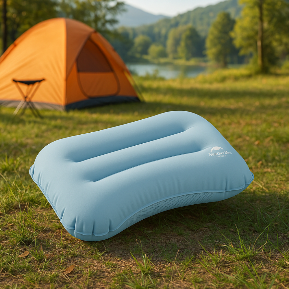 【新奇寶貝屋】 全新款 NH Naturehike 充氣枕頭旅行枕頭户外枕頭植絨舒適睡枕 午睡枕 110g-細節圖10