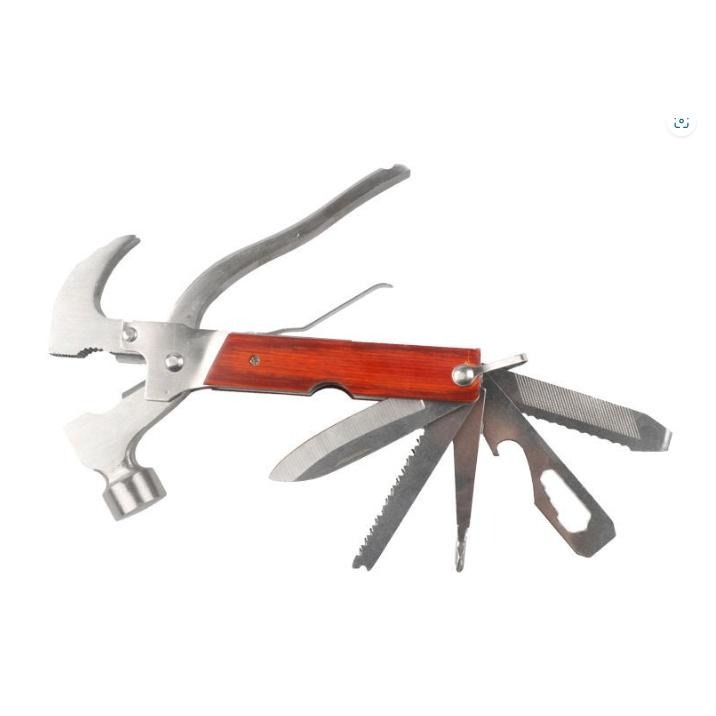 【新奇屋】汽車多功能救生錘 緊急車窗擊破器 居家露營多功能工具 羊角/斧頭/鋼錐 （起子.刀.鋸..鉗.16種功能）-細節圖3