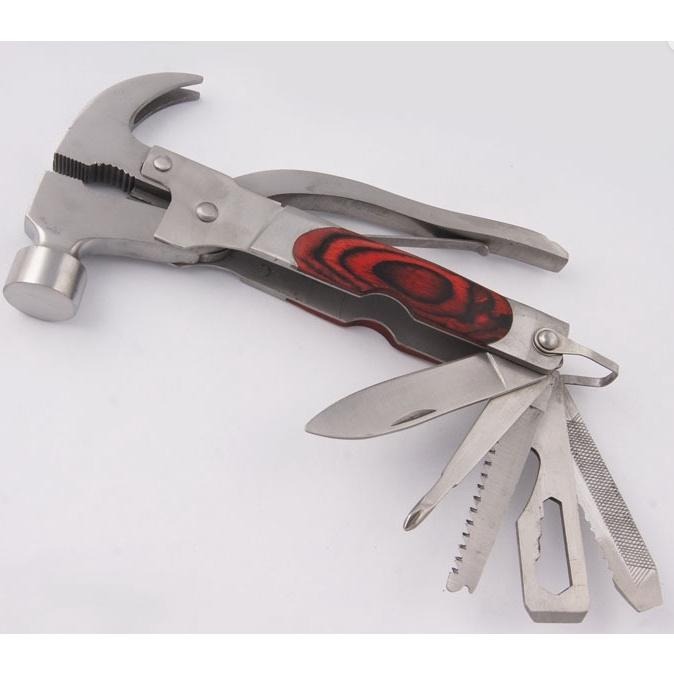 【新奇屋】汽車多功能救生錘 緊急車窗擊破器 居家露營多功能工具 羊角/斧頭/鋼錐 （起子.刀.鋸..鉗.16種功能）-細節圖8