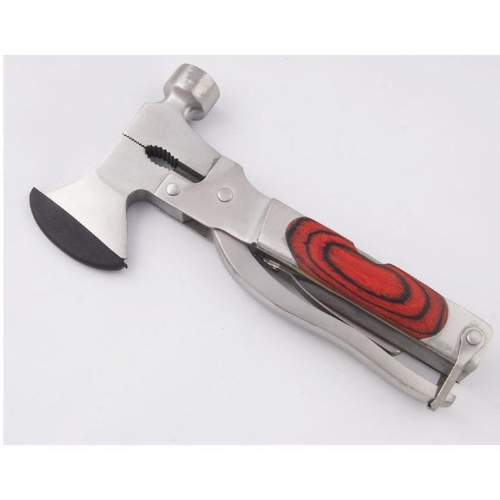 【新奇屋】汽車多功能救生錘 緊急車窗擊破器 居家露營多功能工具 羊角/斧頭/鋼錐 （起子.刀.鋸..鉗.16種功能）-細節圖9