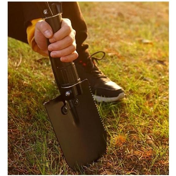 【新奇寶貝屋】 功能三折鏟/工兵鏟/軍用鏟/露營鏟/十字鎬-細節圖5