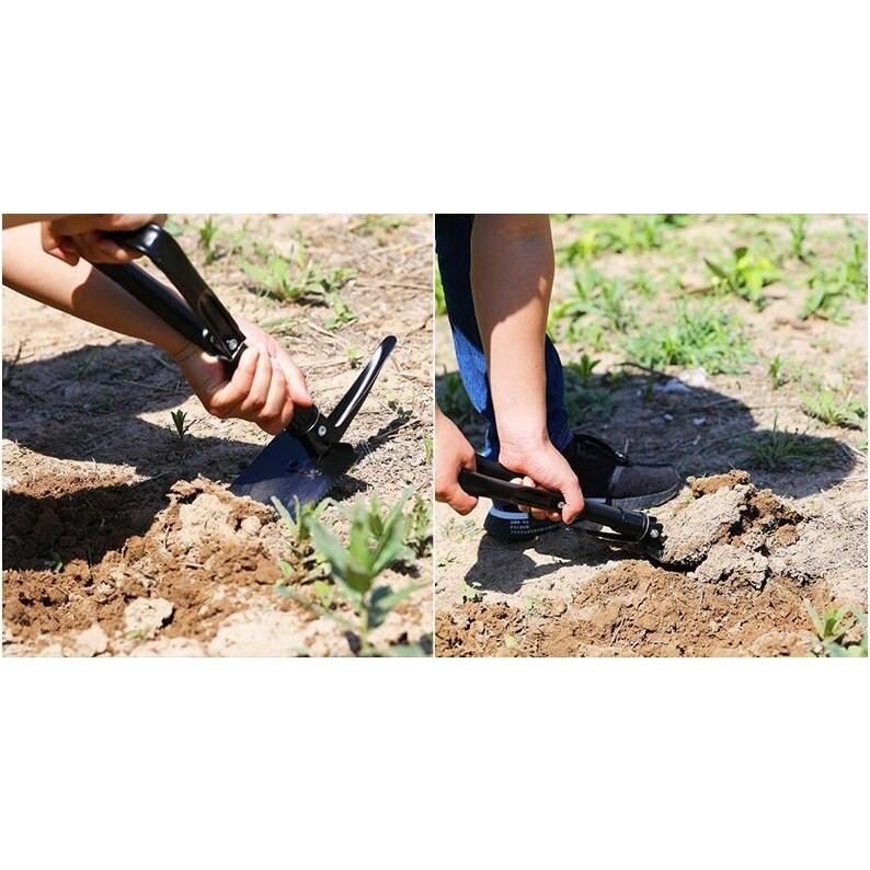 【新奇寶貝屋】 功能三折鏟/工兵鏟/軍用鏟/露營鏟/十字鎬-細節圖6