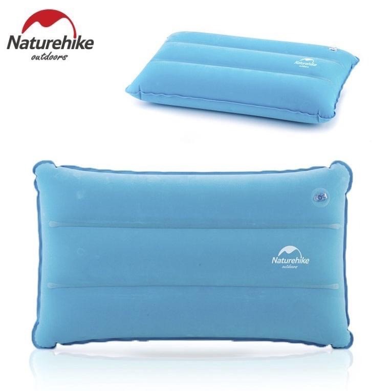 【新奇寶貝屋】 NH Naturehike 充氣枕頭旅行枕頭户外枕頭植絨舒適睡枕 午睡枕 靠枕 90g-細節圖2
