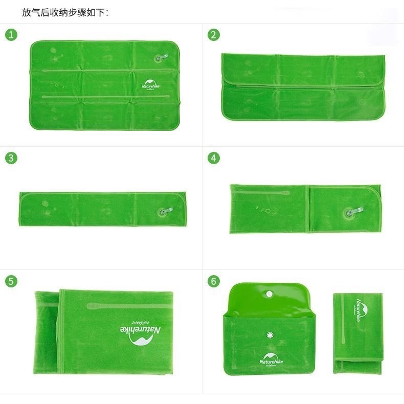 【新奇寶貝屋】 NH Naturehike 充氣枕頭旅行枕頭户外枕頭植絨舒適睡枕 午睡枕 靠枕 90g-細節圖6