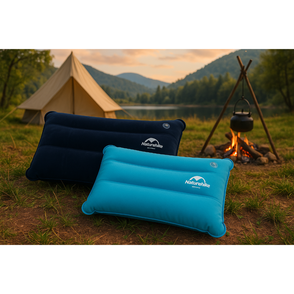 【新奇寶貝屋】 NH Naturehike 充氣枕頭旅行枕頭户外枕頭植絨舒適睡枕 午睡枕 靠枕 90g-細節圖10