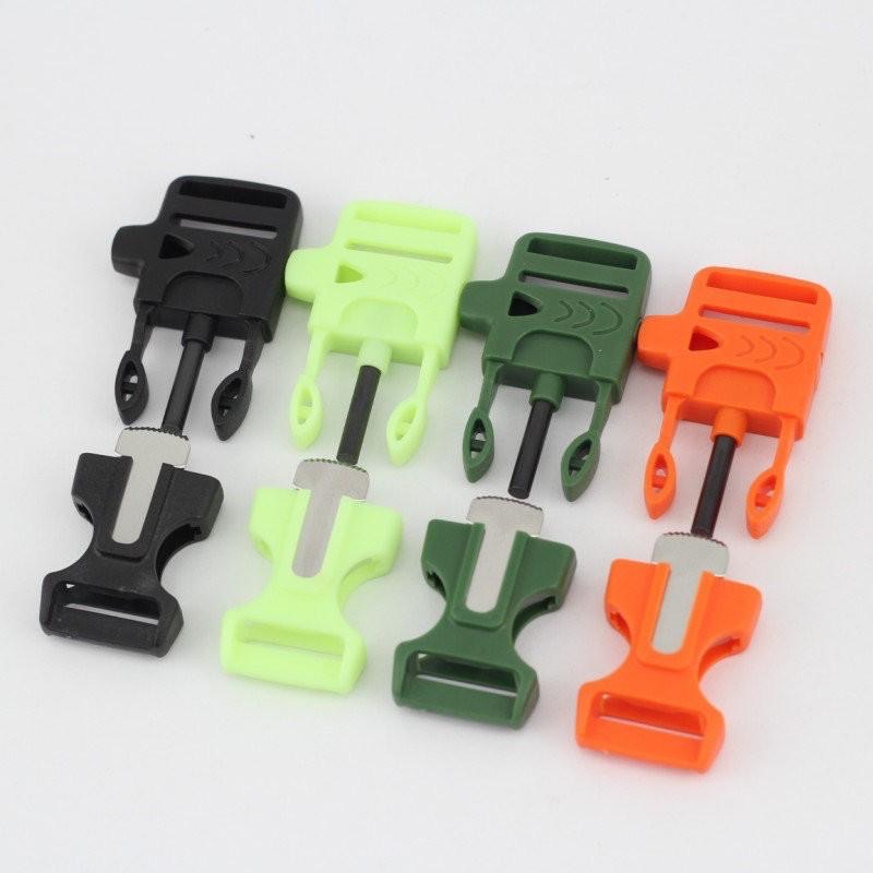 【新奇屋】求生扣環 傘繩手鍊扣環 打火石打火棒帶口哨 野外求生必備-細節圖2