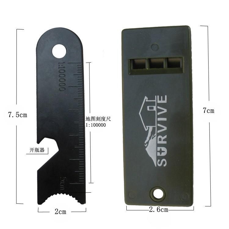 【新奇寶貝屋】鎂棒 打火棒 打火石 取火器 防水防潮 禮盒套裝(含打火石、求生哨、刮片)-細節圖4