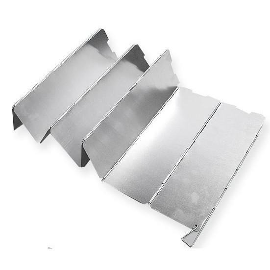 【新奇寶貝屋】8片鋁製超輕折疊擋風板 防風板 戶外爐具防風板 燒烤工具擋風板 野外爐具必配 帶插銷 附收納袋-細節圖2