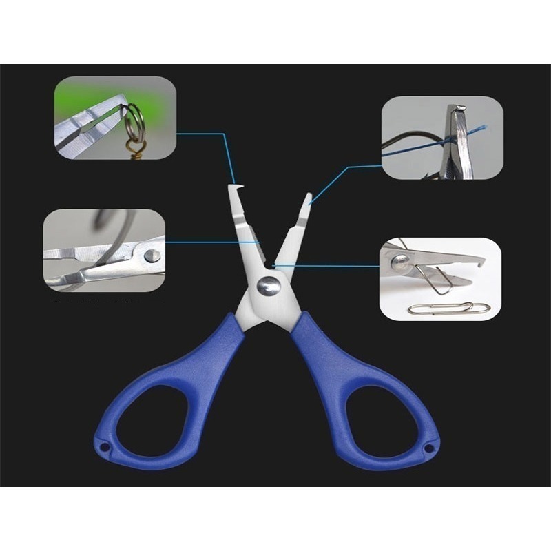 釣魚剪刀 剪刀 剪線鉗 路亞鉗 彎嘴鉗 釣魚工具 PE剪刀 PE剪 阿蔡路亞-細節圖3