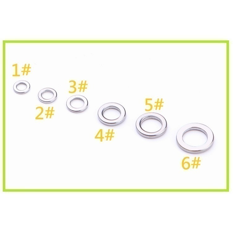 高強度 不鏽鋼 實心環 綁鉤 連結環 壓扁 無縫單圈 O型環 路亞環 培林轉環 快速別針 八字環 鐵板 岸拋 每個2元-細節圖2