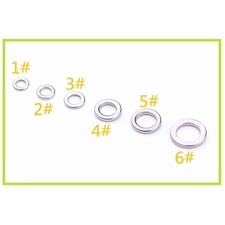 高強度 不鏽鋼 實心環 綁鉤 連結環 壓扁 無縫單圈 O型環 路亞環 培林轉環 快速別針 八字環 鐵板 岸拋 每個2元-細節圖2