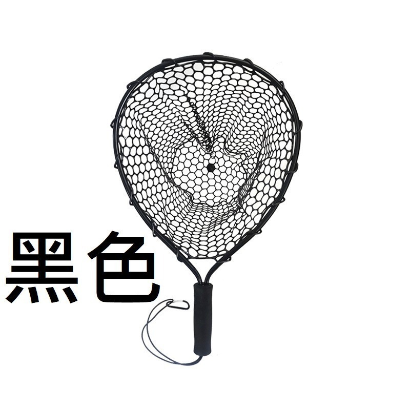 鋁合金 手撈網 網子 路亞 飛蠅 橡膠 矽膠 手抄網 撈網-規格圖5