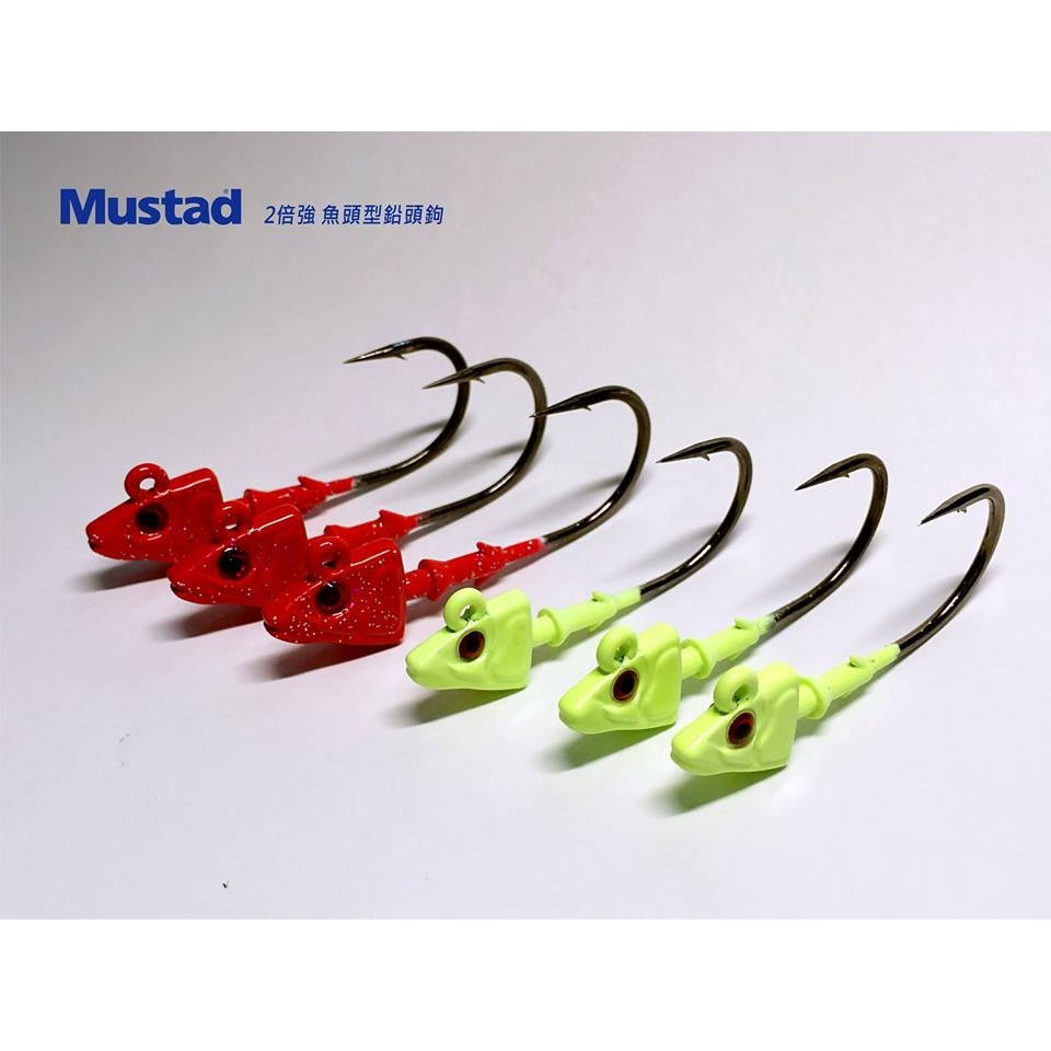 Mustad 慕斯達 ＂2倍強＂魚頭型鉛頭鉤 鉤子 「-細節圖3