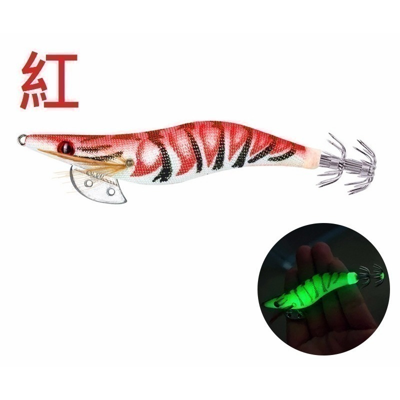 台灣現貨 探路蝦 夜光 木蝦 虎紋 蝦閃電蝦 假餌 天龍蝦 軟絲 花枝 探路蝦-細節圖3