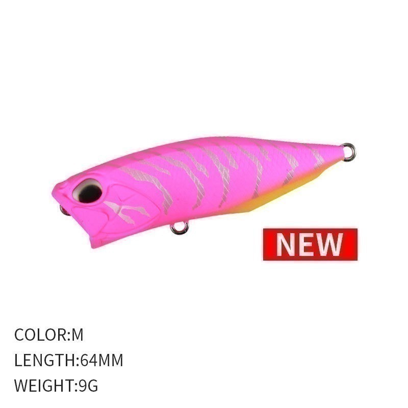 Popper 64mm/9g 波趴 波爬 假餌 波啪 波爬 9116 浮水 波扒 微拋 黑格 捲仔 阿蔡路亞 台灣現貨-細節圖2