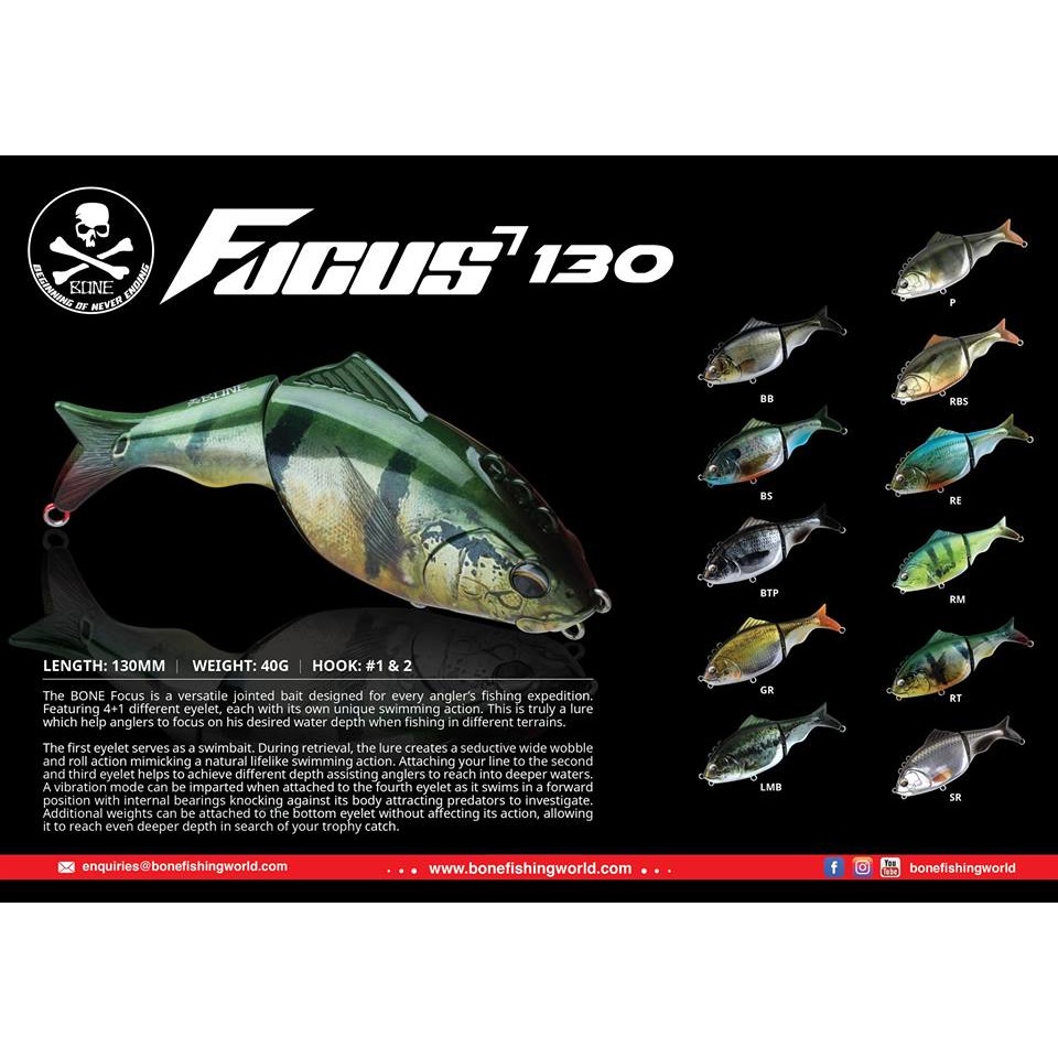 新加坡 骨頭 BONE Focus 130 多節魚 「阿蔡路亞」 台灣現貨-細節圖2