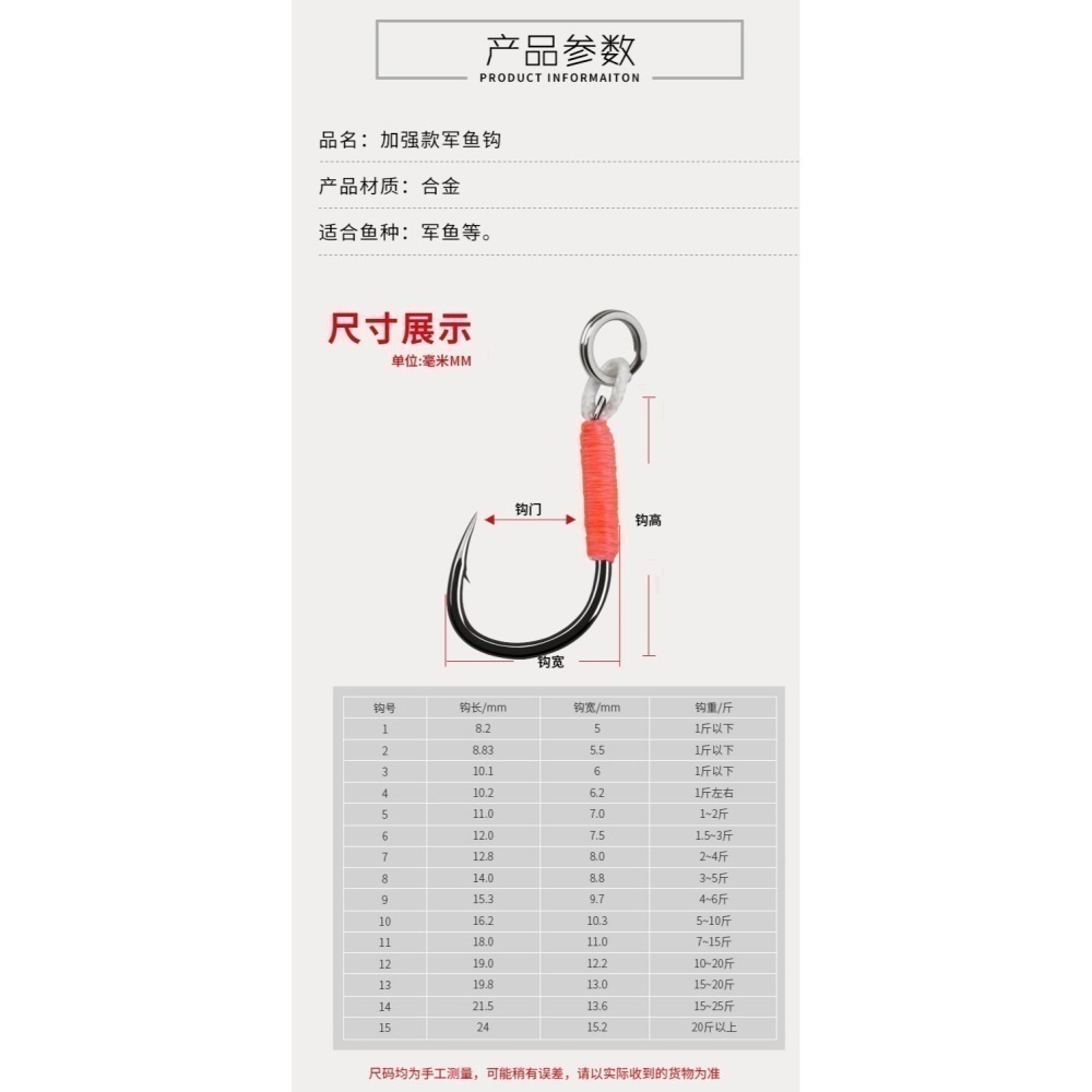 伊勢尼 手綁單鉤 單鉤 鐵板 鐵板鉤 手工綁制 路亞單鉤 捲仔 黑格 石斑 每包10支 阿蔡路亞 台灣現貨-細節圖4