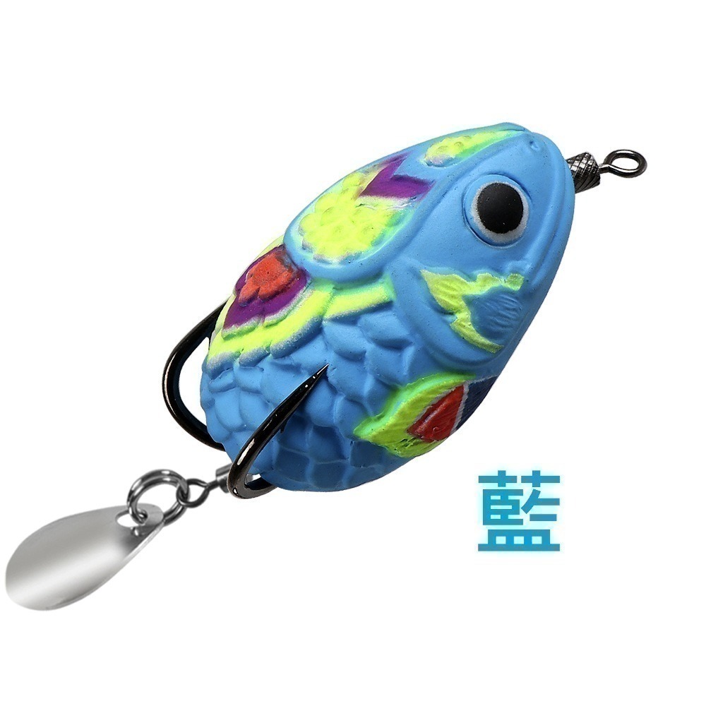 彩蛋 一口蛙 一口吞 姆指蛙 雷蛙 雷強 呆 魚虎 長 4.5cm 重10g 泰國 阿蔡路亞 台灣現貨-規格圖4