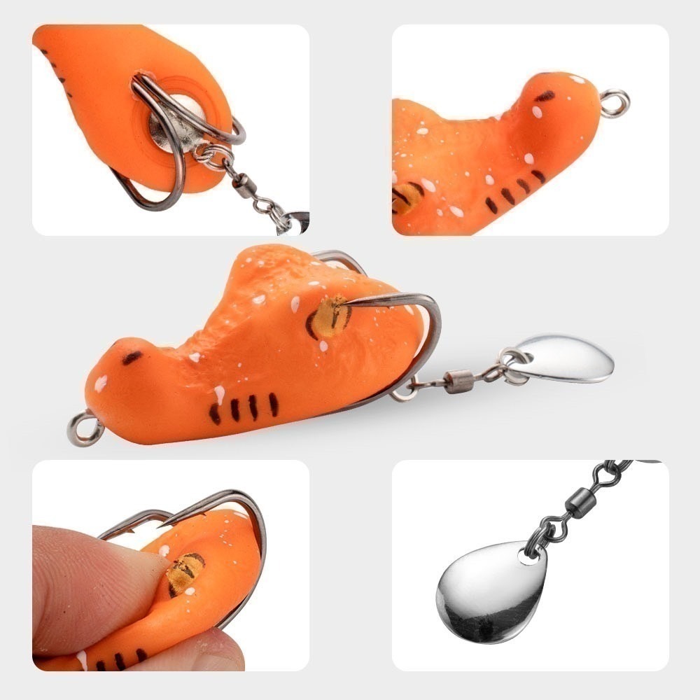 一口蛙 一口吞 姆指蛙 雷蛙 雷強 呆 魚虎 長 4 cm 重6.9 g 鱷魚 泰國  阿蔡路亞 台灣現貨-細節圖4