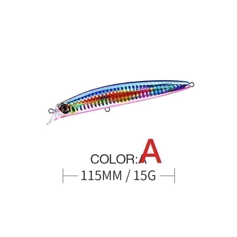 台灣現貨 浮水 9005 斜頭 11cm 15g 魚虎 金目 七星 海鱸 青物 鱸魚 遠投 米諾 阿蔡路亞-規格圖3