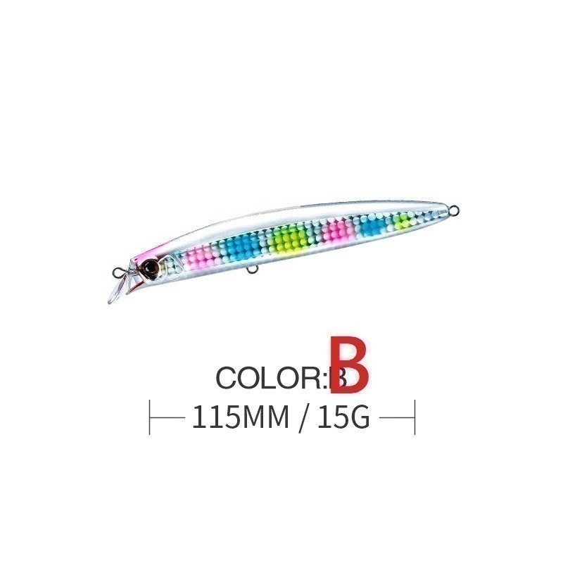 台灣現貨 浮水 9005 斜頭 11cm 15g 魚虎 金目 七星 海鱸 青物 鱸魚 遠投 米諾 阿蔡路亞-規格圖3