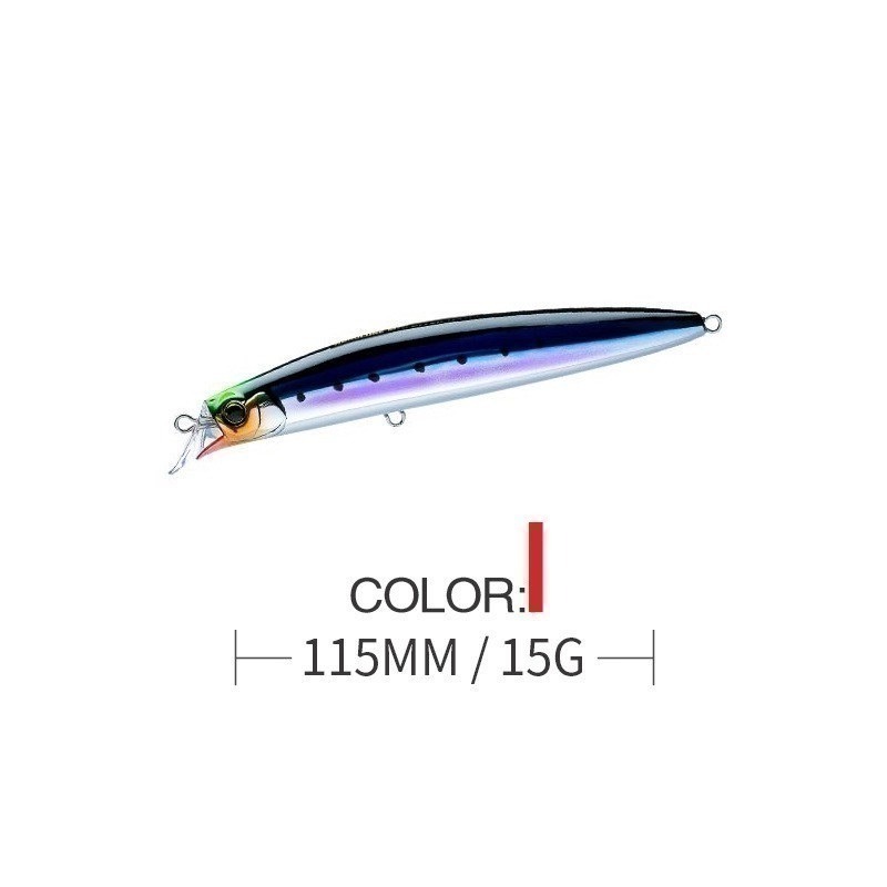 台灣現貨 浮水 9005 斜頭 11cm 15g 魚虎 金目 七星 海鱸 青物 鱸魚 遠投 米諾 阿蔡路亞-規格圖3