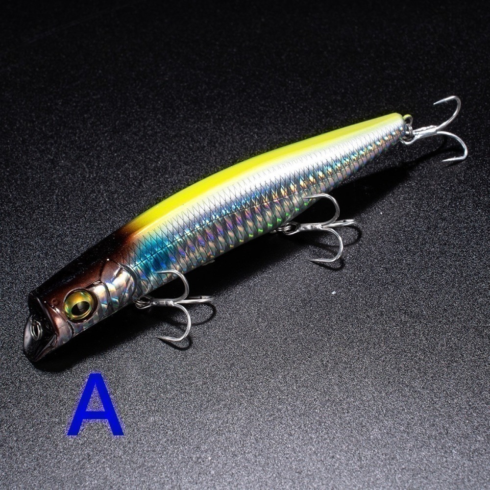 台灣現貨 浮水 水面 米諾 遠投 12cm 21.7g 魚虎 金目 七星 海鱸 青物 鱸魚 遠投 阿蔡路亞-細節圖3