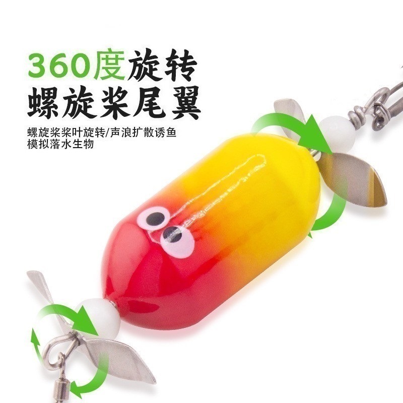 木質 拖拉機 螺旋漿鉛筆 之字狗 水面  假餌 阿蔡路亞 台灣現貨-細節圖3