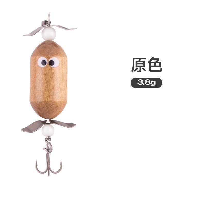 木質 拖拉機 螺旋漿鉛筆 之字狗 水面  假餌 阿蔡路亞 台灣現貨-規格圖4