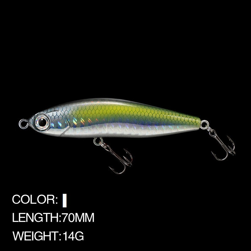 沉水鉛筆 遠投 7cm 14g 9089 路亞 假餌 硬餌 阿蔡路亞-規格圖10