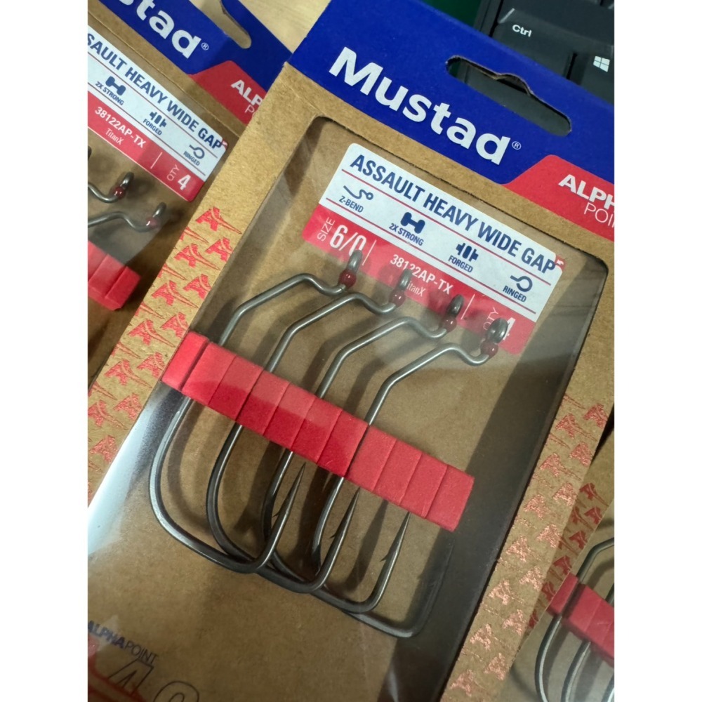 Mustad 慕斯達 2倍 怪物 方形 8/0 曲柄鉤 魚虎 石斑 軟蟲 鉤子 阿蔡路亞 台灣現貨-細節圖2