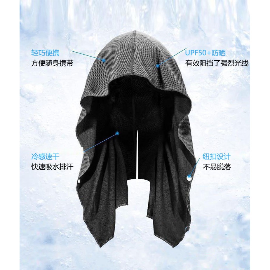 防曬 涼感 包帽 頭巾 釣魚 運動 散步 溜狗  阿蔡路亞 台灣現貨-細節圖2