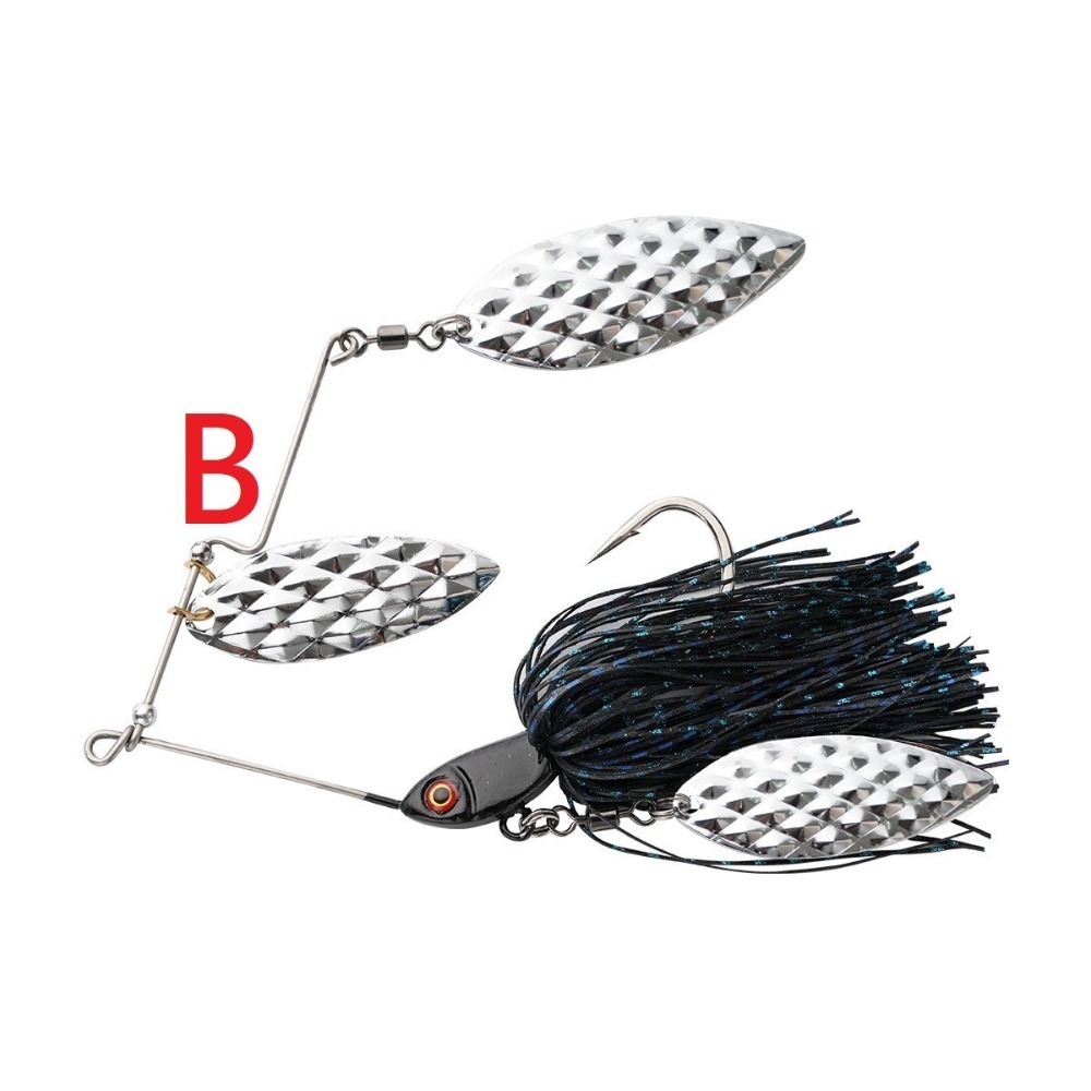 spinner  bait 鬍鬚佬 37g 假餌 複合亮片 亮片 魚虎 黑鱸 呆 阿蔡路亞 台灣現貨-規格圖9