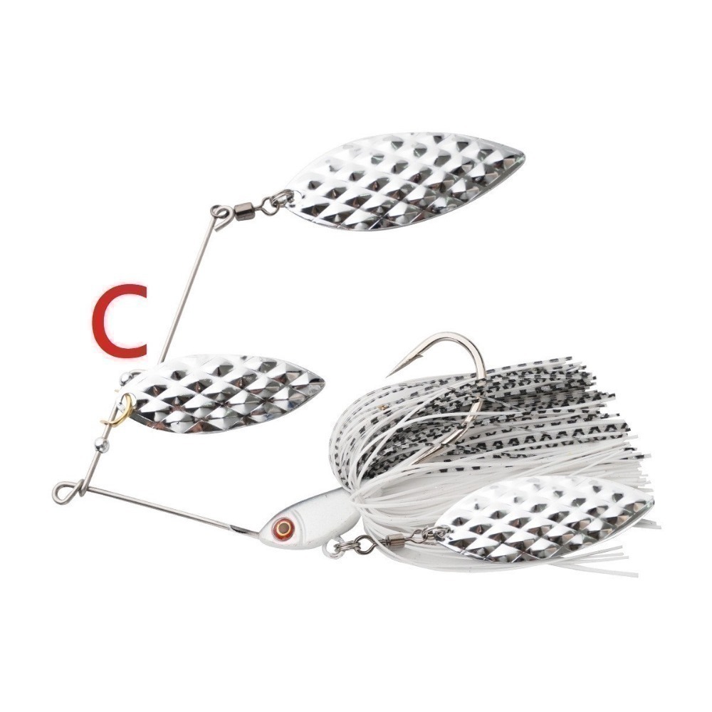 spinner  bait 鬍鬚佬 37g 假餌 複合亮片 亮片 魚虎 黑鱸 呆 阿蔡路亞 台灣現貨-規格圖9