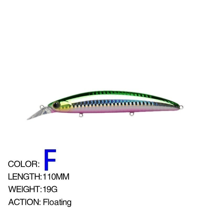 阿蔡路亞 台灣現貨 110mm 19g 9106 米諾 浮水 遠投 金目 七星 海鱸 青物 鱸魚 遠投 米諾-規格圖4