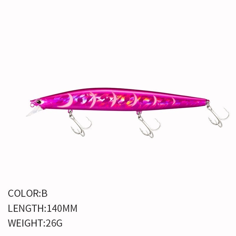 9119 14cm/26g 米諾 沉水 遠投 金目 七星 海鱸 青物 鱸魚 遠投 米諾 響珠 阿蔡路亞 台灣現貨-規格圖7