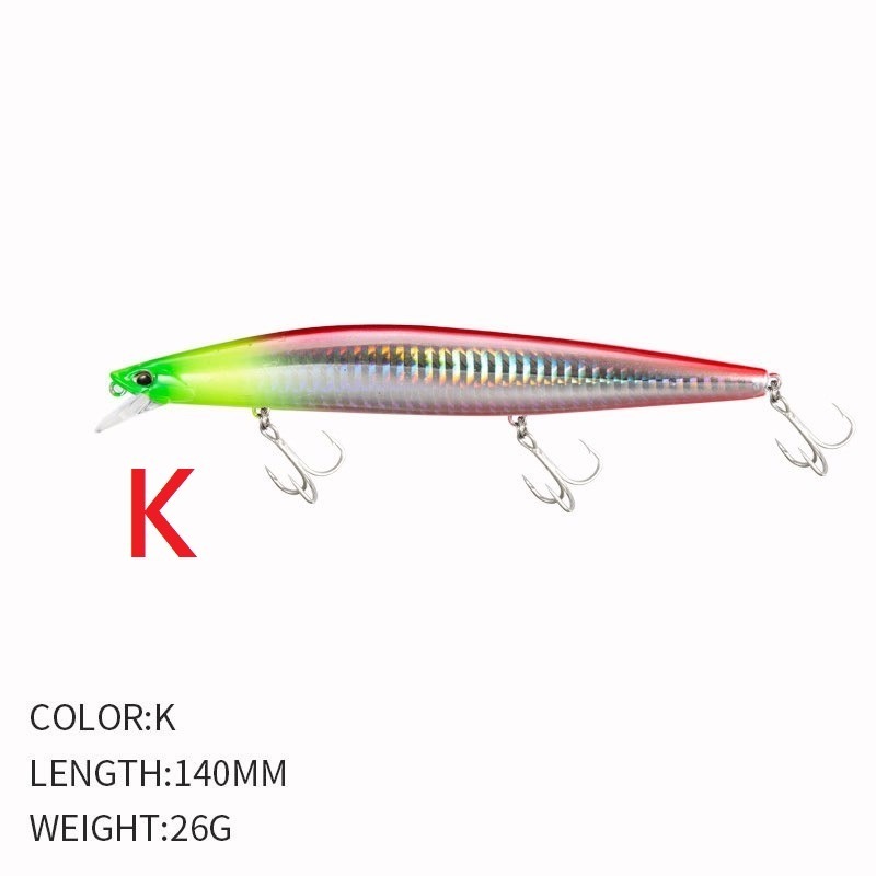 9119 14cm/26g 米諾 沉水 遠投 金目 七星 海鱸 青物 鱸魚 遠投 米諾 響珠 阿蔡路亞 台灣現貨-規格圖7